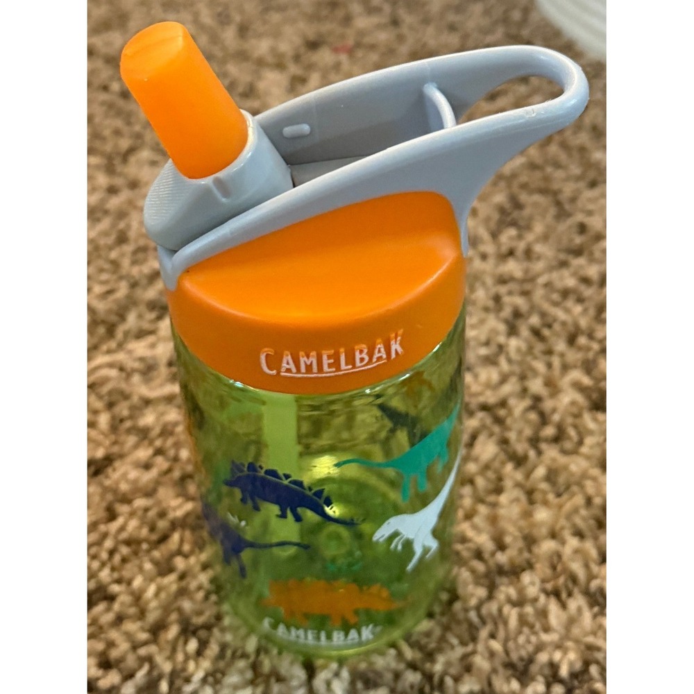 CamelBak Green Dinosaur Plastic Water Bottle 14oz